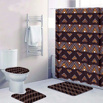 (4 Piece) - Bogolan African American Bathroom Sets Decor (MORE SIZES AVAILABLE)