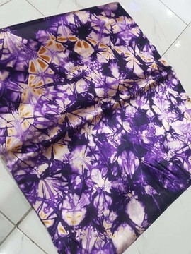 4 Yards Adire Silk Fabric, Nigeria Tribal Dashiki, Nigerian Wedding Dress, Adire Tie Dye Fabric
