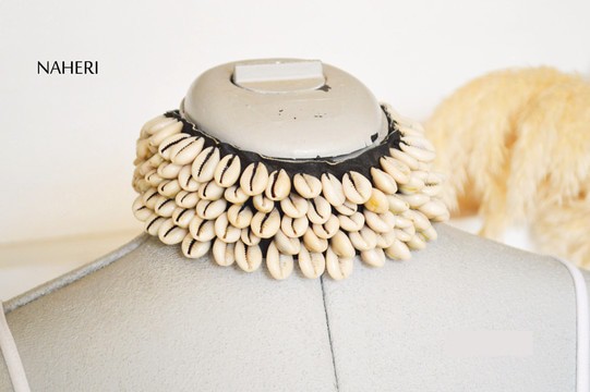 African jewelry cowrie shell choker necklace