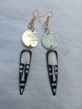 African mask earrings/ women jewelry/ handmade earrings