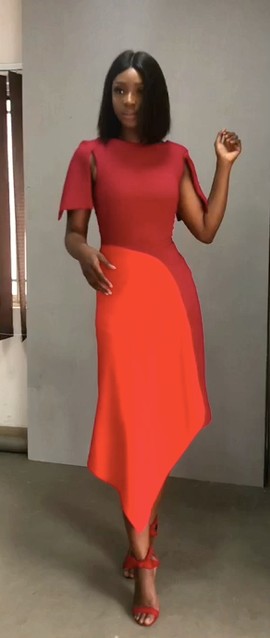 TARA DRESS WINE/RED
