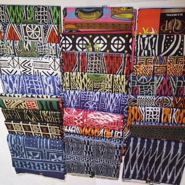 Coupons Tissus pagne Ndop Cameroun en coton léger 45x60