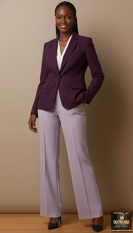 Purple Suit and lilac trousers