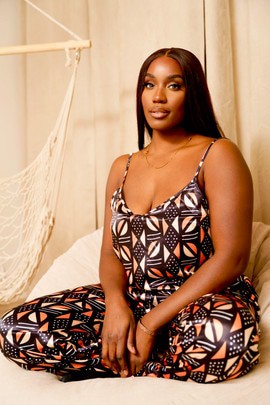 Amy 3-piece bogolan satin pyjamas