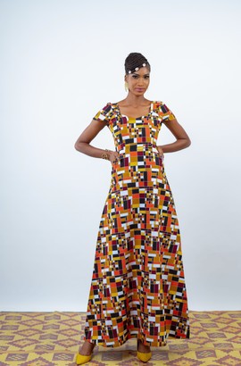 knee length dresses for ladies Alexandria Dress: Radiate Elegance with Haute Afrika main image 0