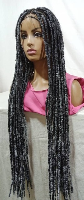 Salt and pepper 32inches faux locs