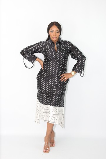 Black &amp; White Hilana Shirt Dress