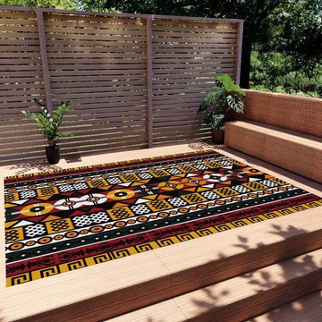 Native Outdoor Tribal Rug Mudcloth Habitat Carpet (LARGER SIZES AVAILABLE)