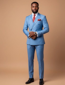 Blazer bleu croisé