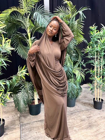 Boubou Marron - avec foulard