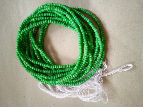 Perles de perte de poids vertes/bine bine / Chaînes de perles de ventre/cravate à la taille pour femme