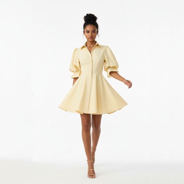 Robe évasée en coton July Sun Maison Aria : Collection SS21