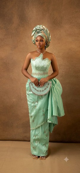 Mint Green Scalloped Neckline Ensemble