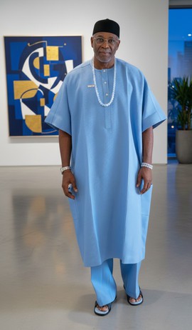 Light Blue Traditional African Fashion/ Nigerian Agbada Attire