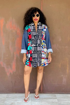 CHEMISE « VINTAGE » ARI (MINUIT)