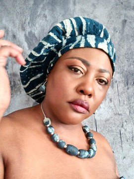 NDOP traditional fabric and 925 silver earrings