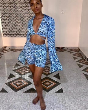 2pieces flower dress