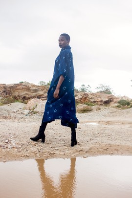 Cape indigo à capuche concessionnaire