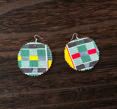 Wax disc earrings