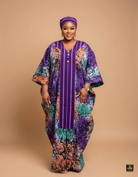 Fola Batik &amp; Aso-Oke Maxi Kaftan