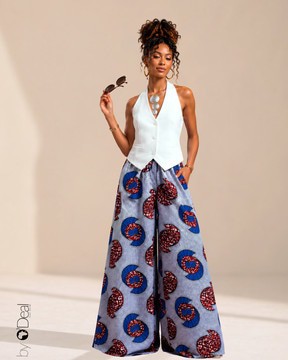 Pantalon  jupe taille haute