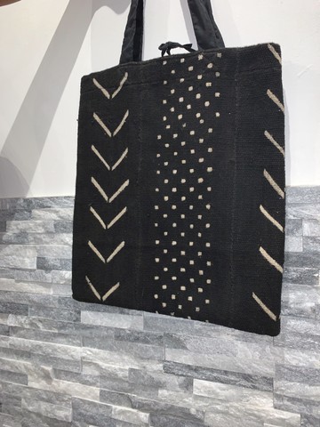 Genuine Bogolan tote bag black color