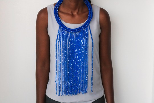African beaded necklace, Fringe necklace, Maasai necklace,Zulu necklace
