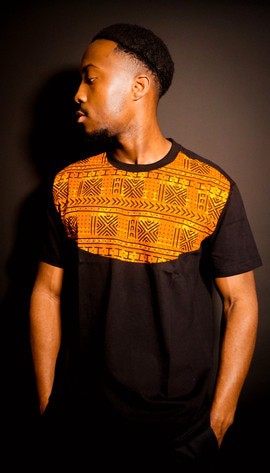 T-shirt coton et wax unisexe « Assinie »