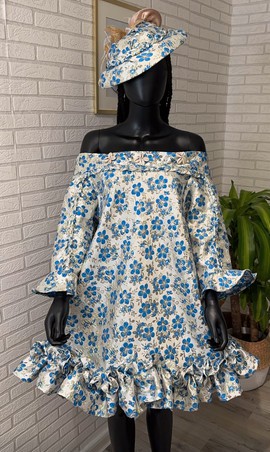 Robe Kaba Madiba et son chapeau