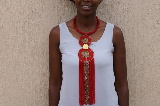 Collier pendentif perlé africain, bijoux africains, cadeau de Noël pour maman, collier tribal romantique