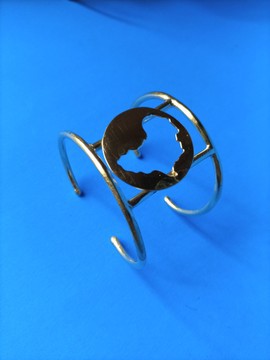 Solid brass cuff, African brass cuff bangle, statement bracelet