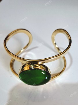 Manchette en laiton massif, bracelet de manchette en laiton africain, bracelet de déclaration