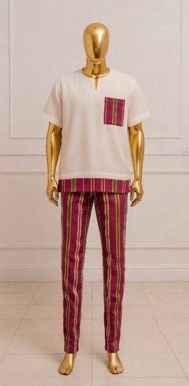 Men’s African-inspired 3-piece outfit set.