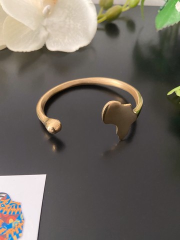 “Africa” brass bangle bracelet