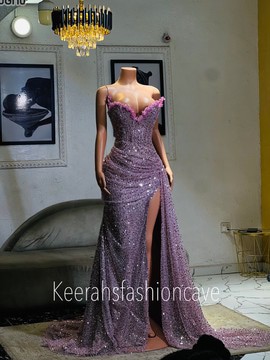 Long prom evening dress with train, wedding dresses, prom gowns