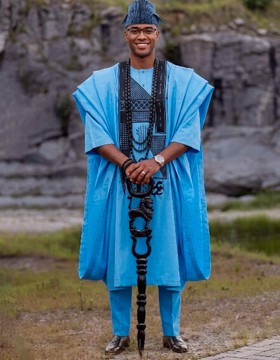 Traditional 4 piece Royal set /African men's  Agbada clothing/wedding suits/Dashiki/men's shirt.