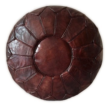 Poufs en cuir véritable confortable finition haute gamme