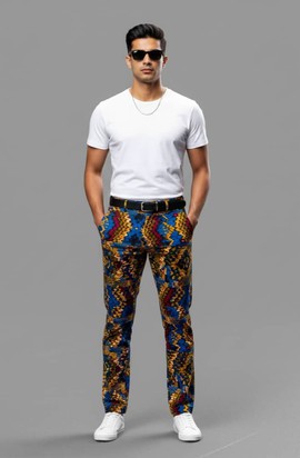 Men’s Tailored Ankara Trousers