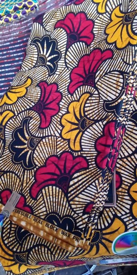 African wax fabrics 6 yards "flowers"