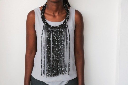 African beaded necklace, Fringe necklace, Maasai necklace,Zulu necklace