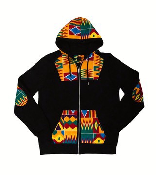 Kente pattern sweatshirt