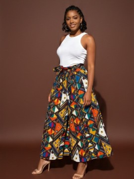 Pantalon palazzo coloré à jambes larges