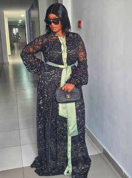 Ralia Long Lace Shirtdress For Weddings/Special