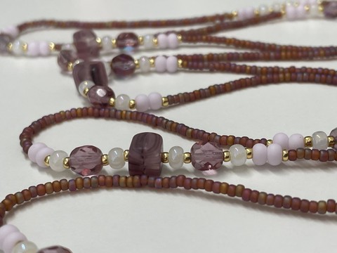 Sunset Violet - Luxury Waistbeads, Waist Chain, Bayas, Bine Bine, Binbin, Body Jewelry, Belly Beads