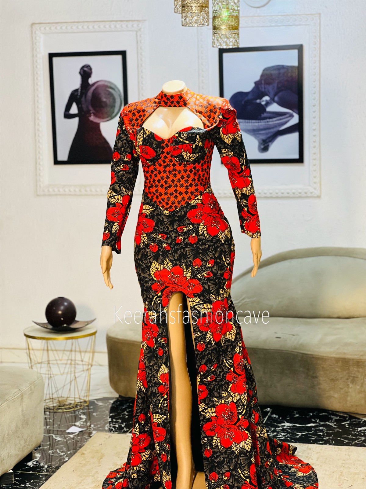 Ankara print long dress,African maxi dress, Ankara gown, African women -  ANKA