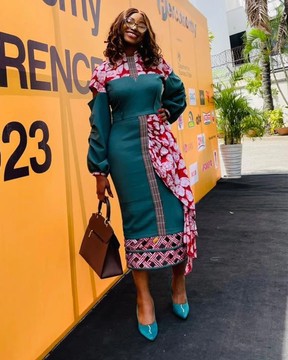 Dress. Adire mix .