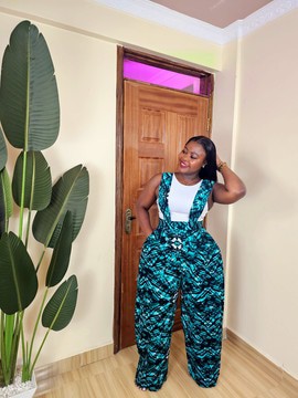 High-waisted Suspender Pants