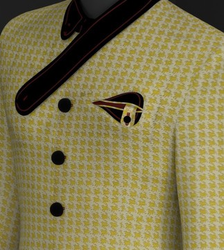 YELLOW FLOWER TESTURED TWEED SAFARI SUIT......BEST SELLER