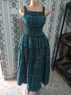Tribal Ankara Maxi Dress – Adjustable Strap African Print Dress – Women's Summer Outfit