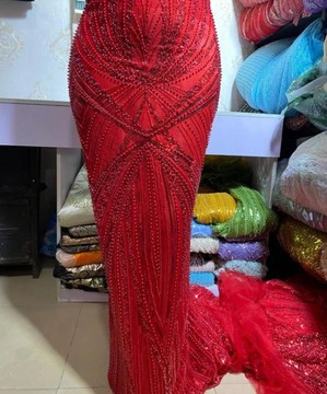 Beaded Lace fabric for women, women lace fabric (5 yards )